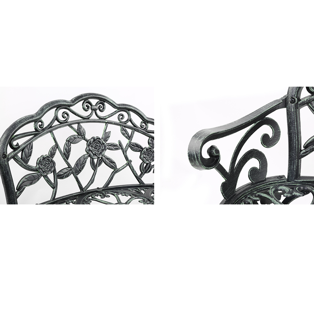 Gardeon Cast Aluminium Garden Bench 100cm view 3