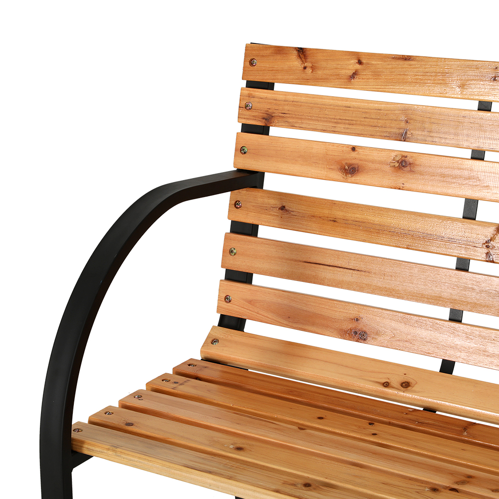 Gardeon Wooden Garden Bench 120cm 2-Seater view 4