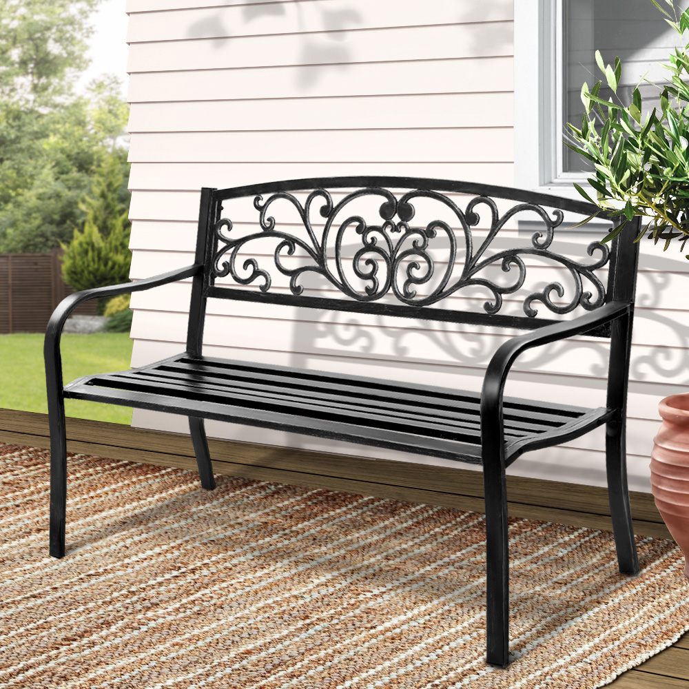 Gardeon Steel Vintage Garden Bench 3-Seater