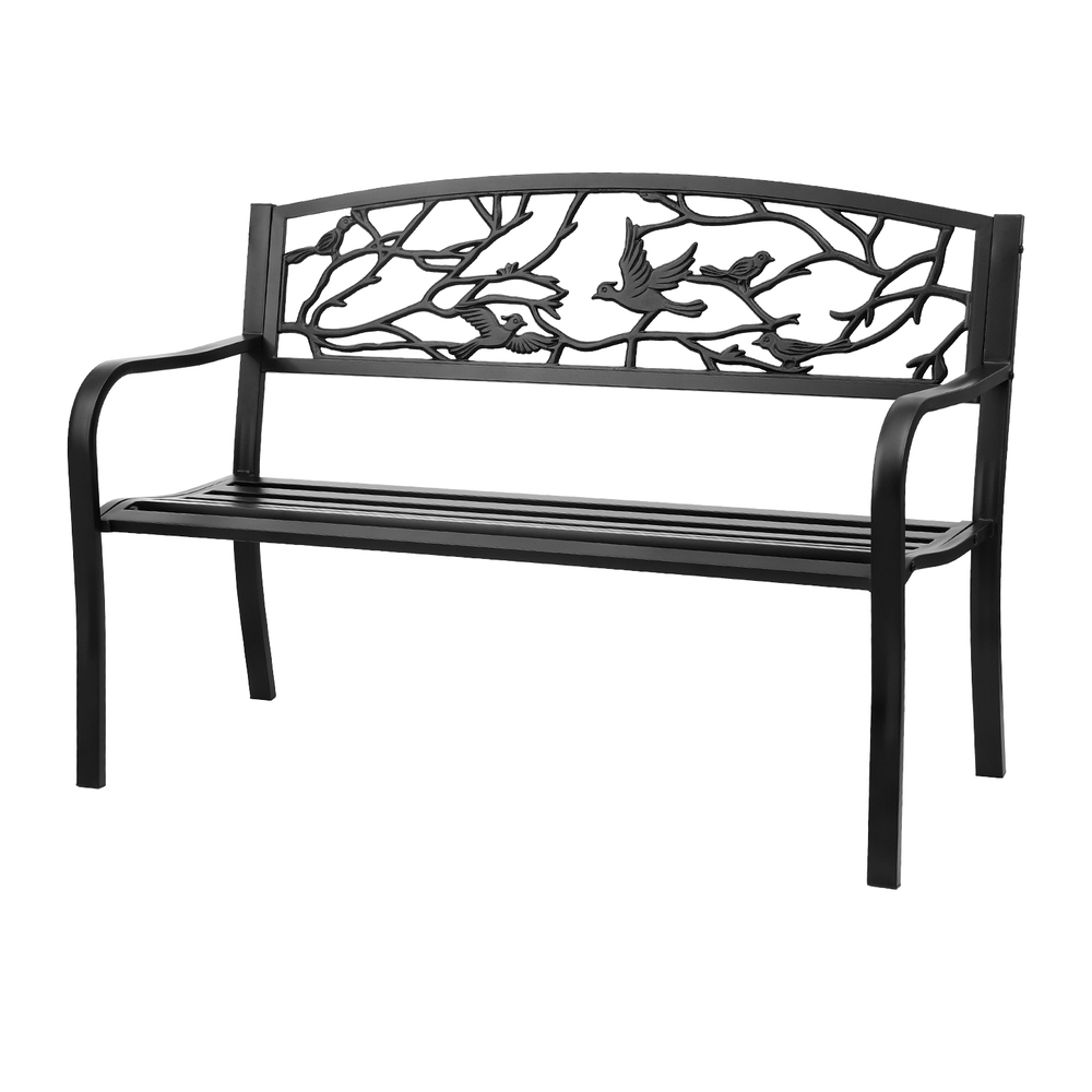 Gardeon Steel Outdoor Bench 3 Seater