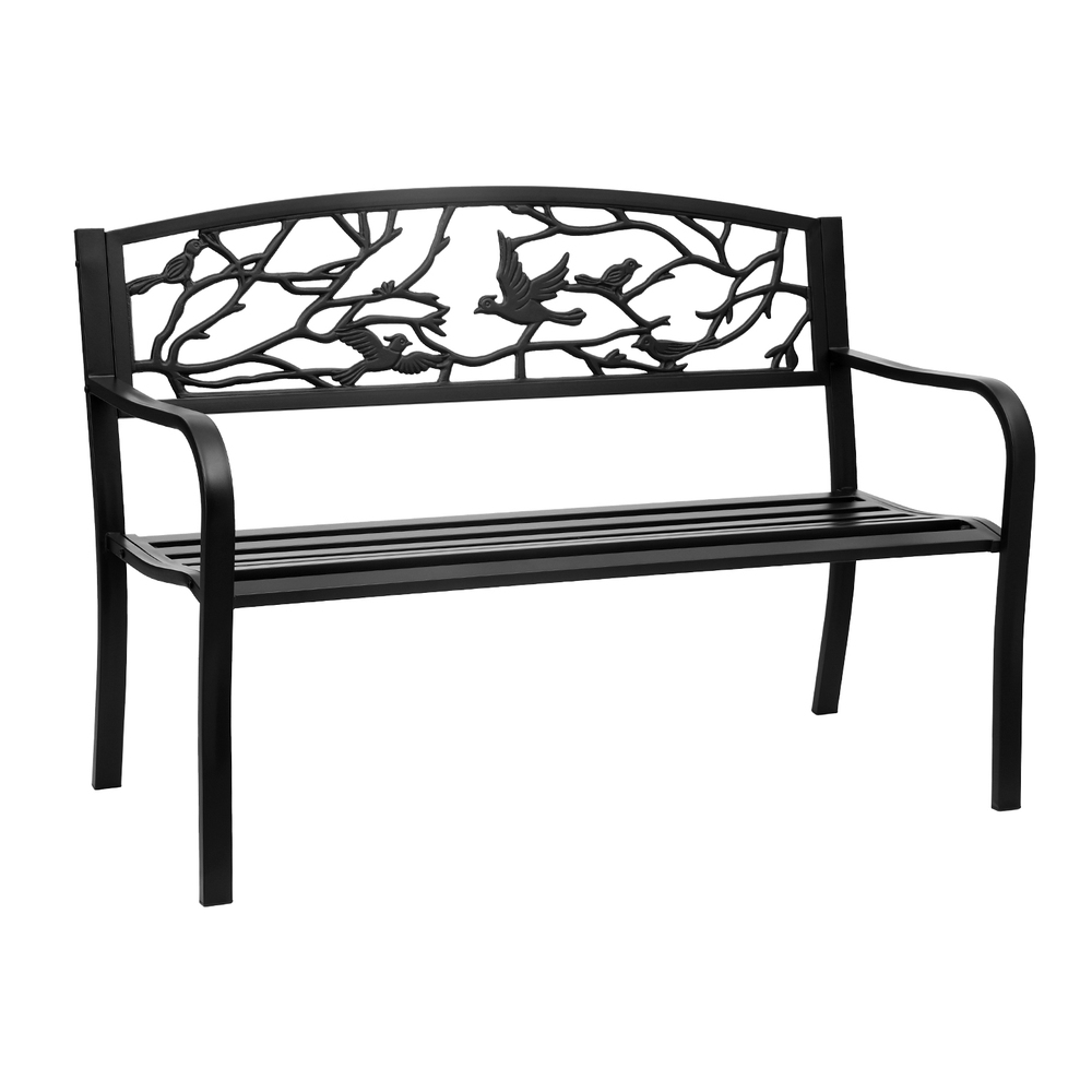 Gardeon Steel Outdoor Bench 3 Seater view 3