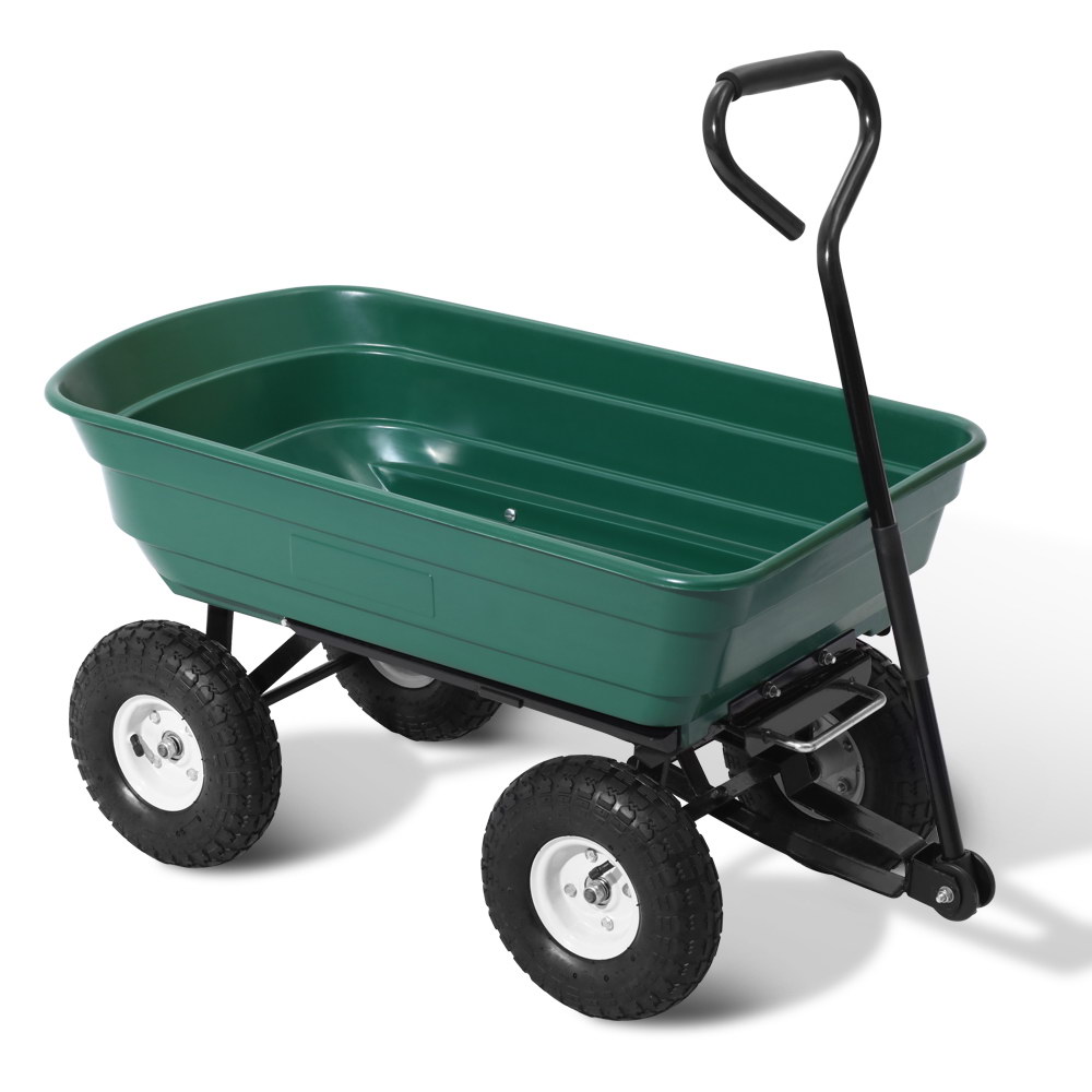 Gardeon 270kg Garden Dump Cart Trailer 75L Green