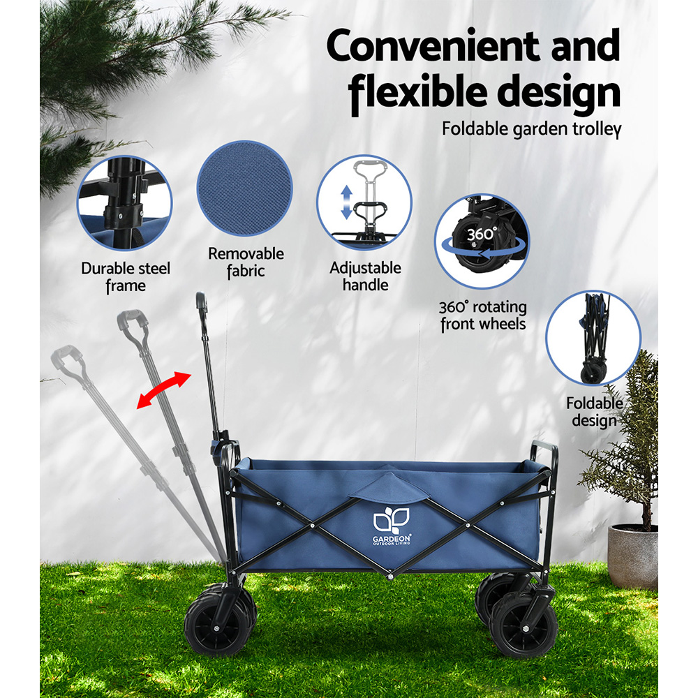 Gardeon 120kg Folding Garden Cart Trolley for Camping view 4