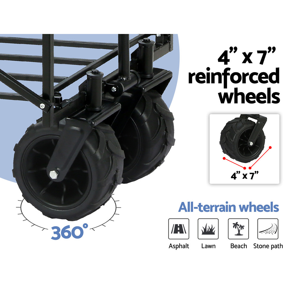 Gardeon 120kg Folding Garden Cart Trolley for Camping view 5