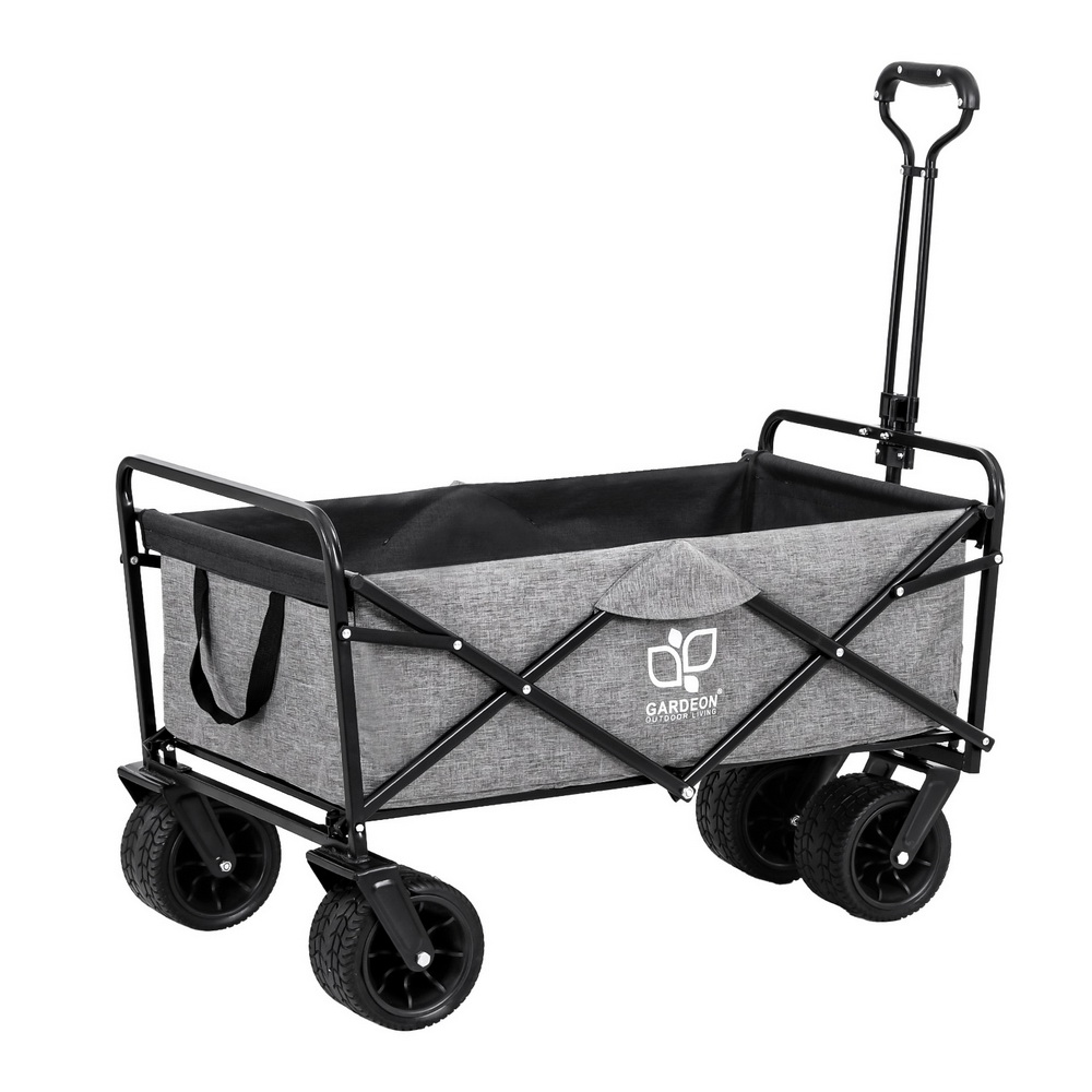 Gardeon 120kg Garden Cart with Cargo Net Grey