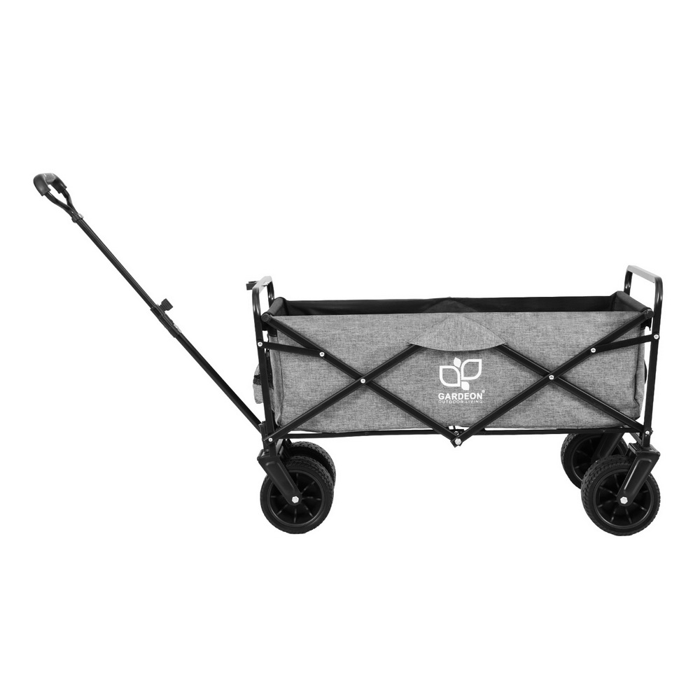 Gardeon 120kg Garden Cart with Cargo Net Grey view 3