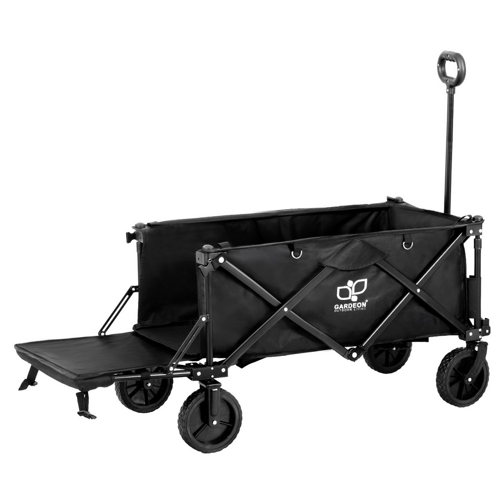 Gardeon 120kg Garden Cart with Rear Opening Black