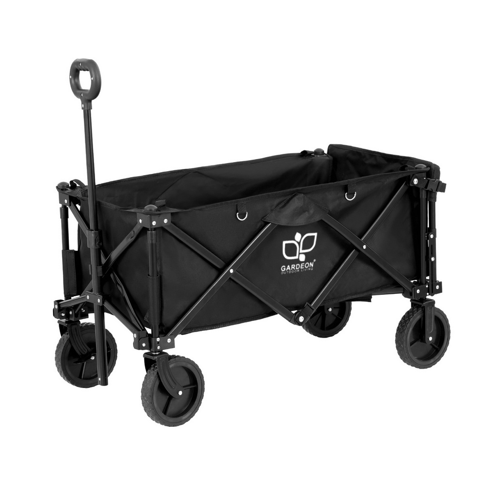 Gardeon 120kg Garden Cart with Rear Opening Black view 3