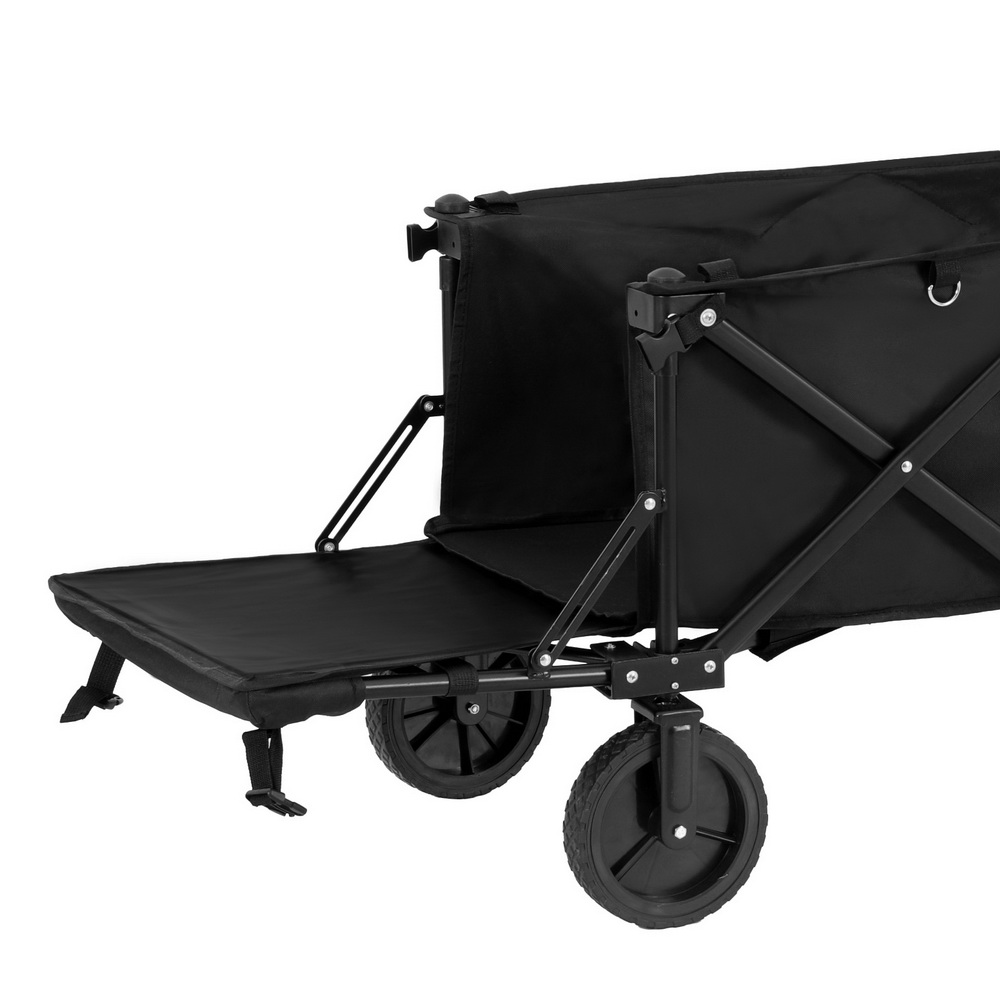 Gardeon 120kg Garden Cart with Rear Opening Black view 5