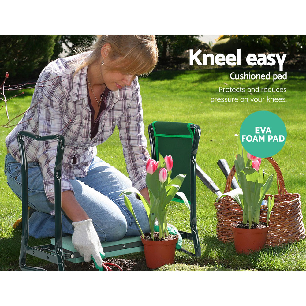 Gardeon 3-in-1 Foldable Garden Kneeler Stool view 3