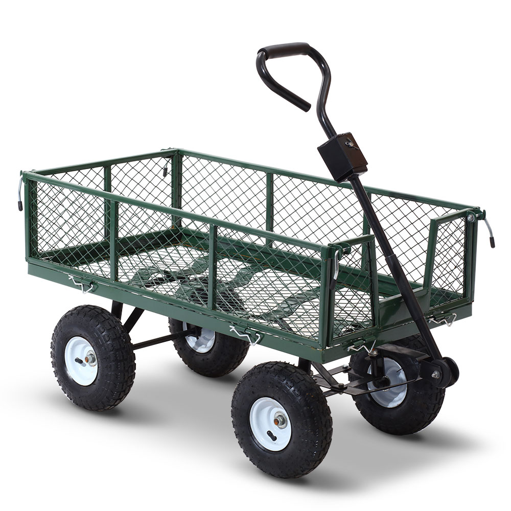 Gardeon Green Mesh Garden Steel Cart
