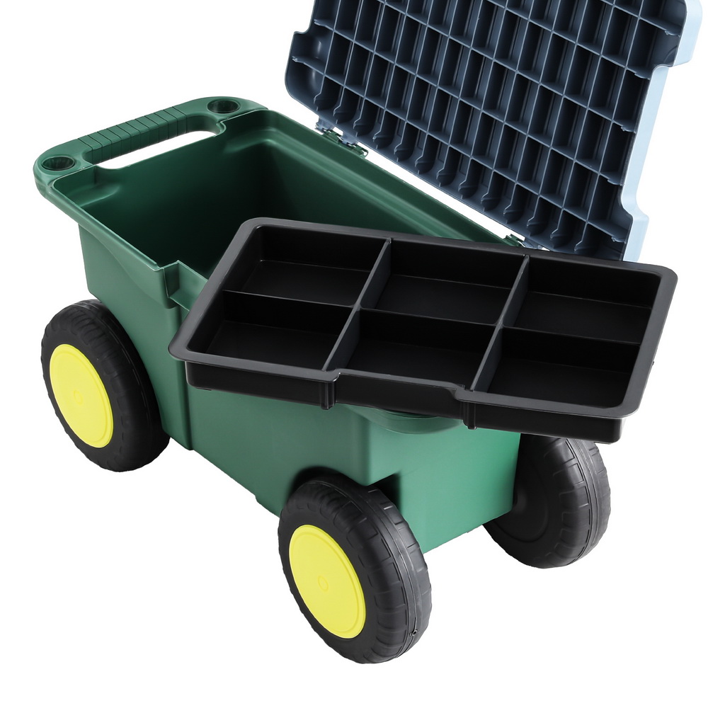 Gardeon Green 3-in-1 Garden Tool Storage Cart view 4