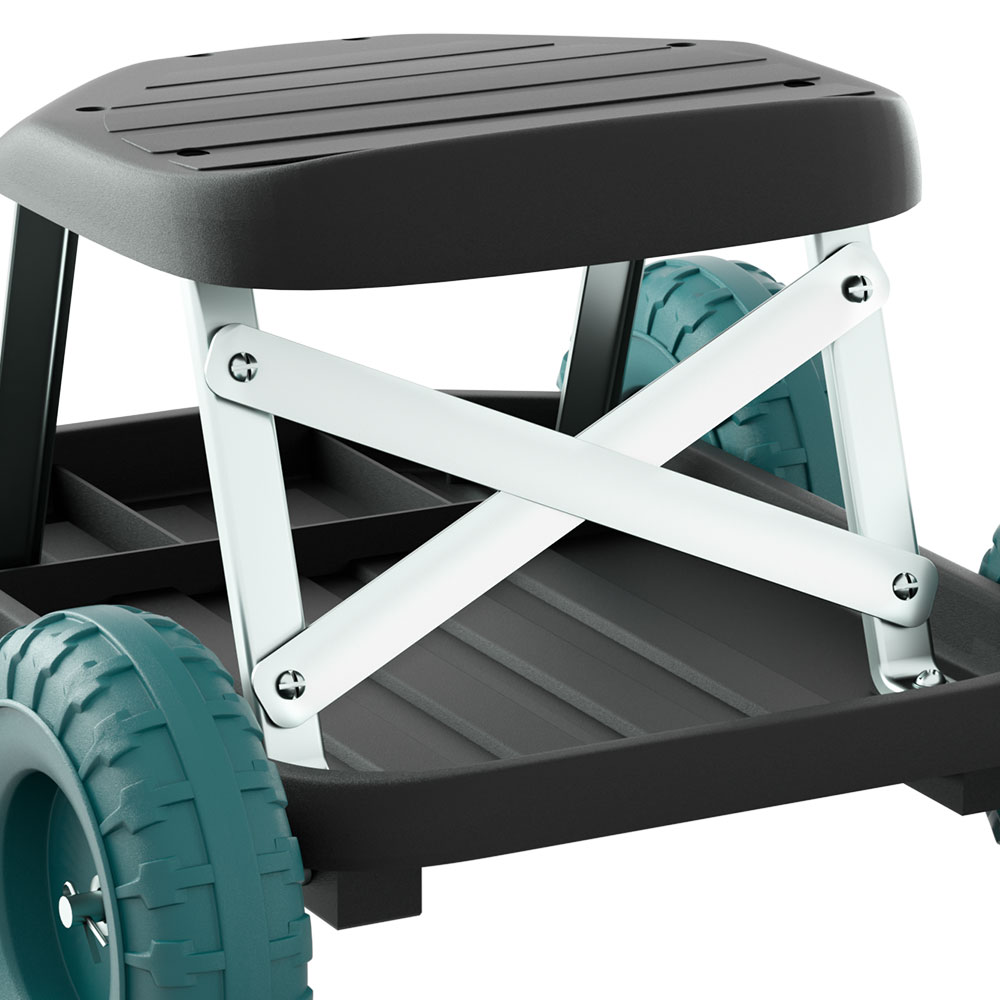 Gardeon Rolling Stool Garden Seat with Wheels view 4