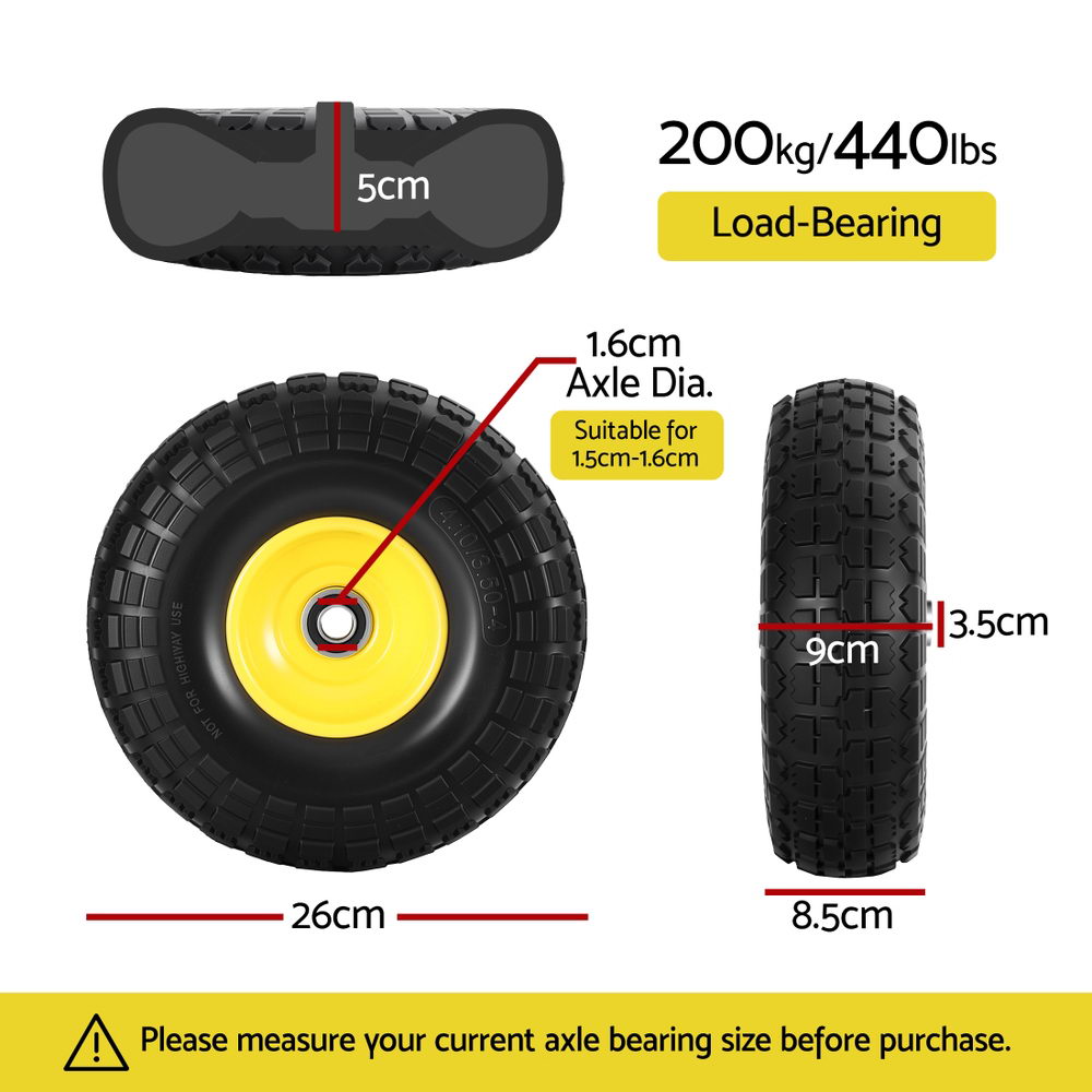 Gardeon 26cm Solid Rubber Tires 2 Pack view 5