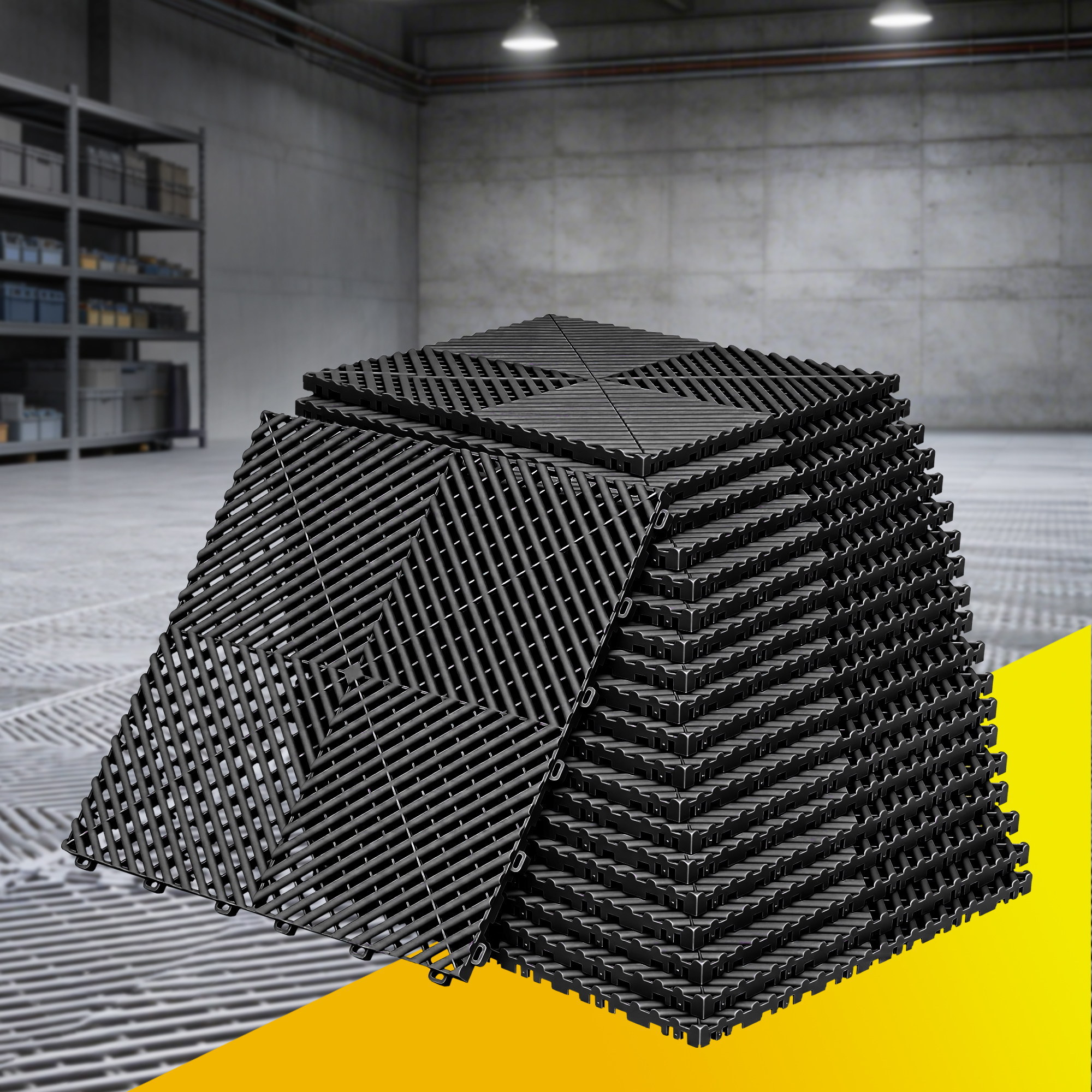 Giantz Garage Floor Tiles 40x40cm 20 Pack, Black or Grey
