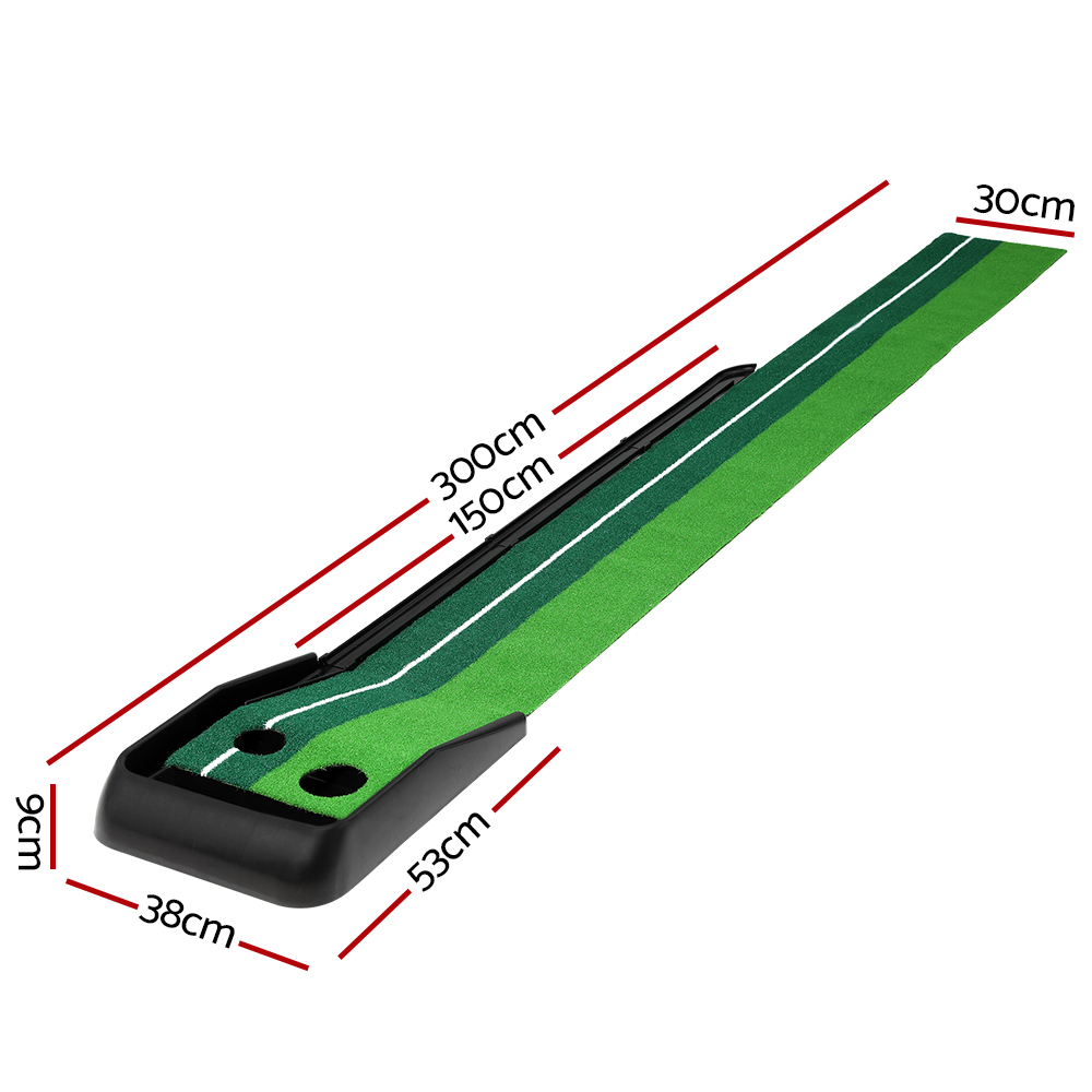 Everfit 3M Golf Putting Mat with Auto Return Putter view 2