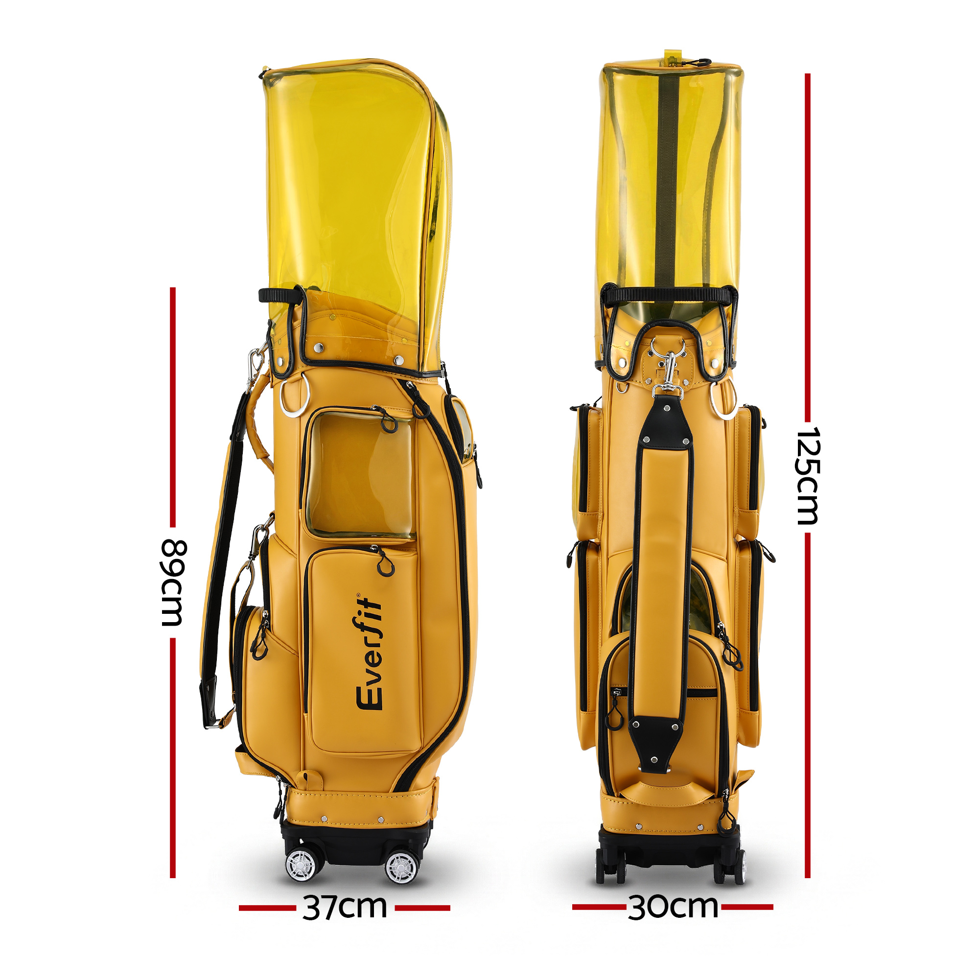 Everfit Rolling Golf Cart Bag with Cooler Pocket view 2