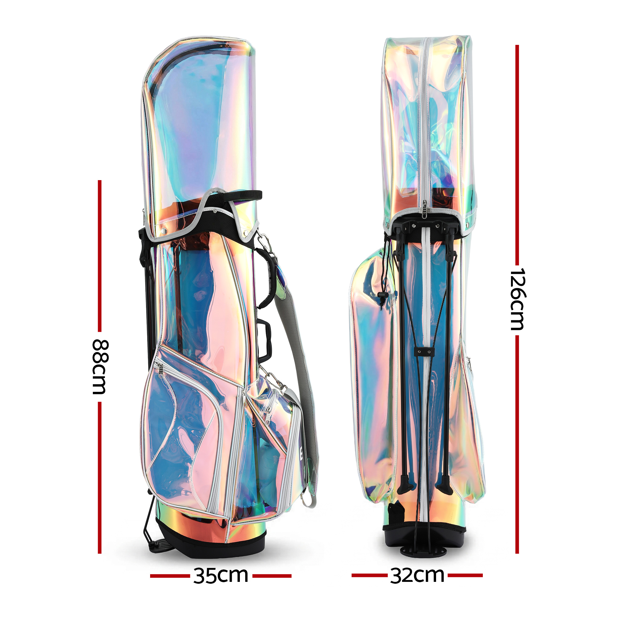 Everfit Lightweight Golf Stand Bag Dual Strap Club Divider view 2