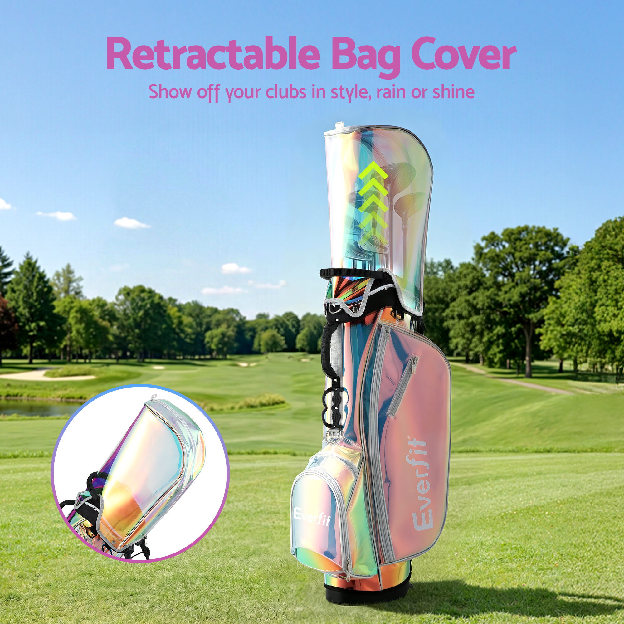 Everfit Lightweight Golf Stand Bag Dual Strap Club Divider view 4