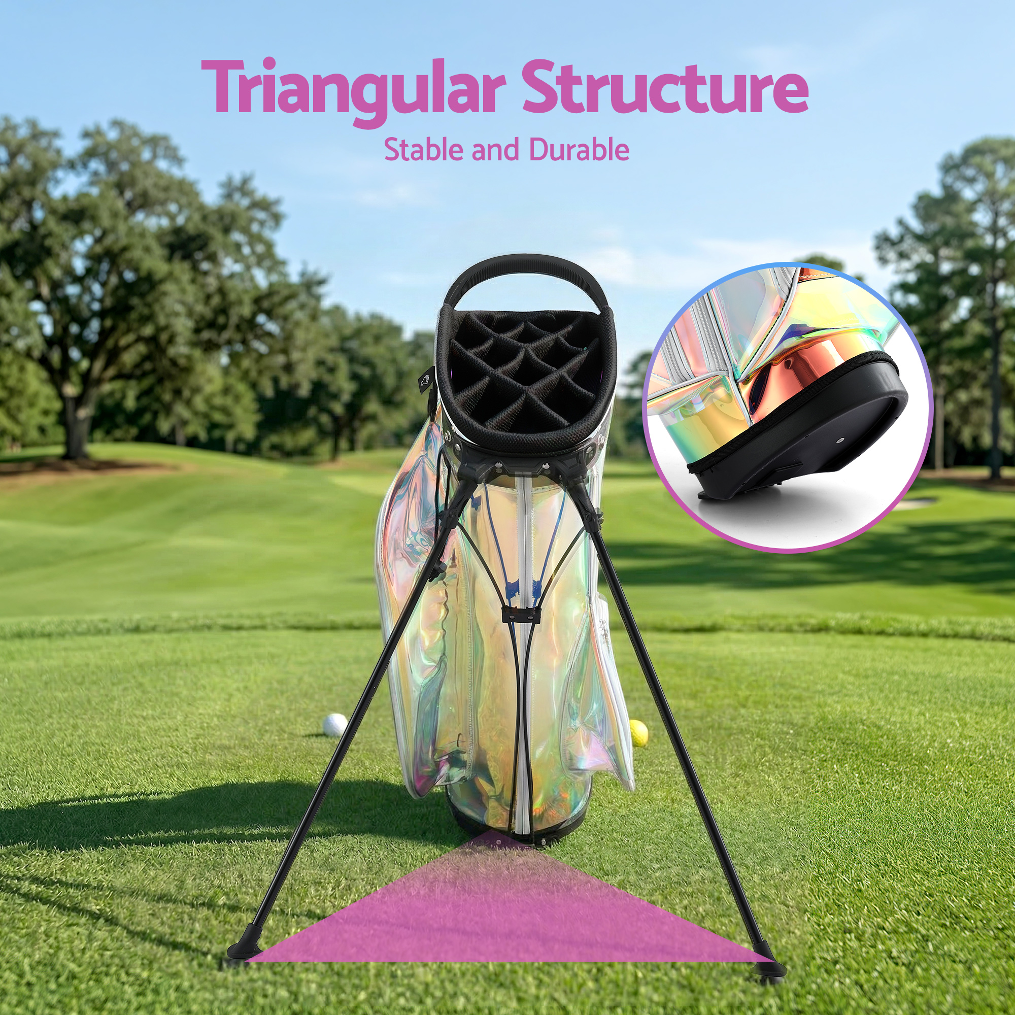 Everfit Lightweight Golf Stand Bag Dual Strap Club Divider view 5