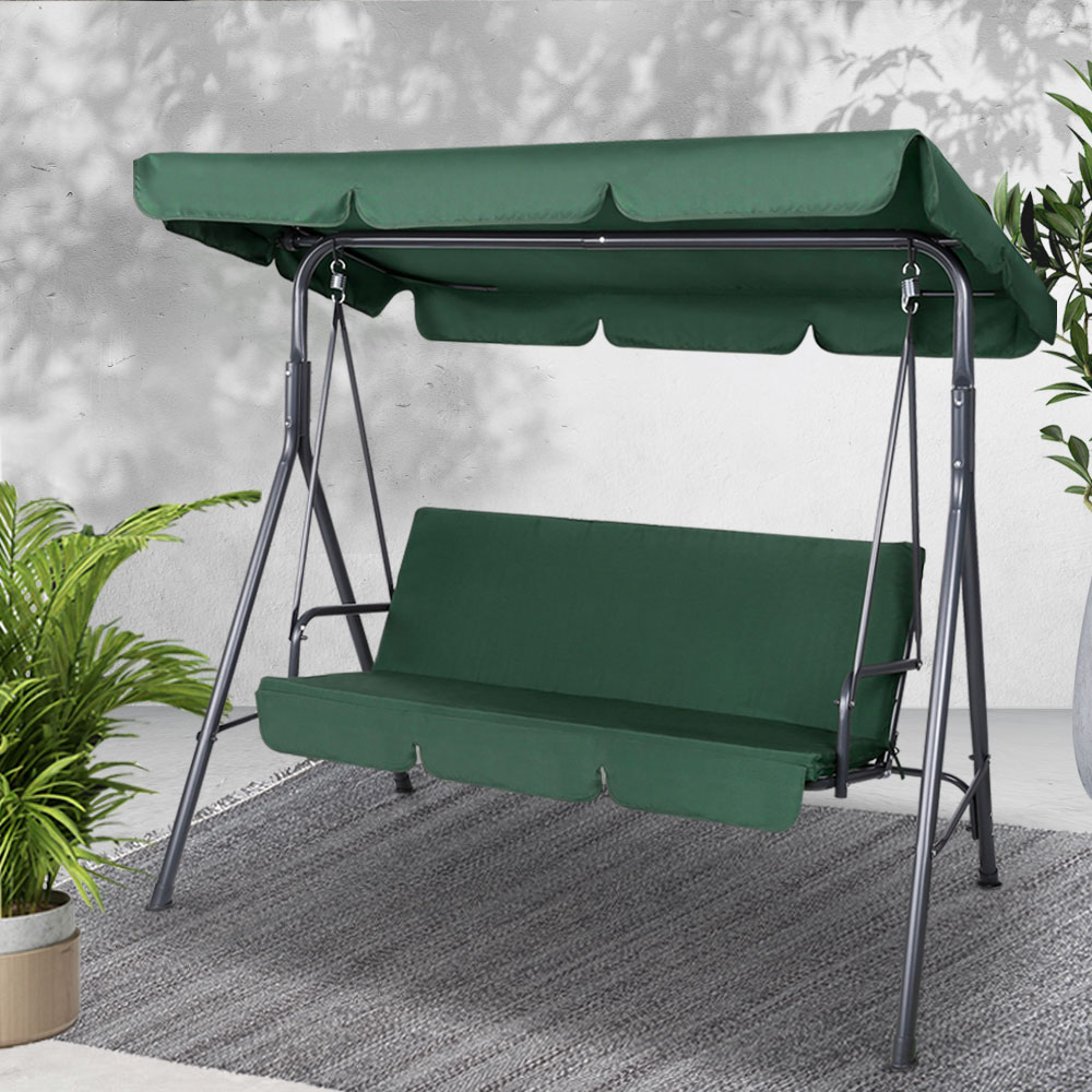 Gardeon Canopy 3 Seater Swing Chair Cushioned