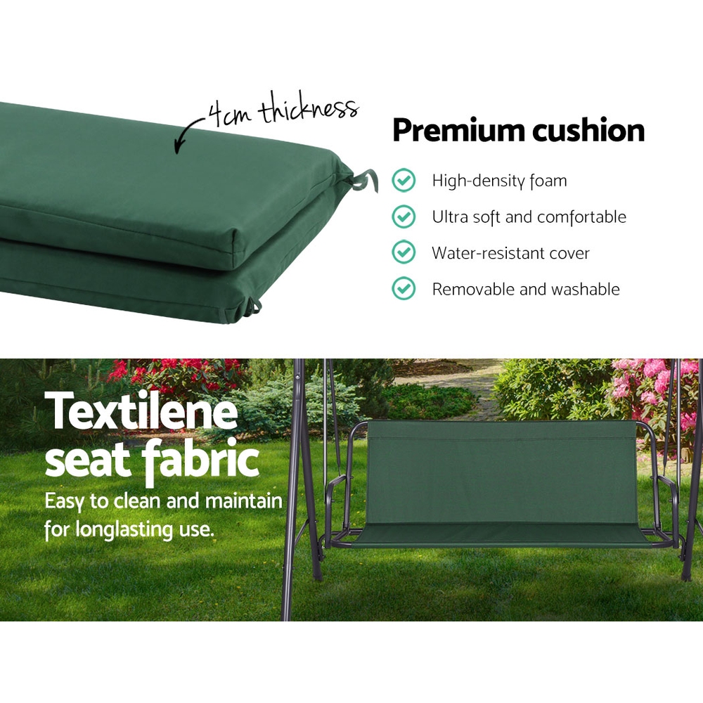 Gardeon Canopy 3 Seater Swing Chair Cushioned view 5