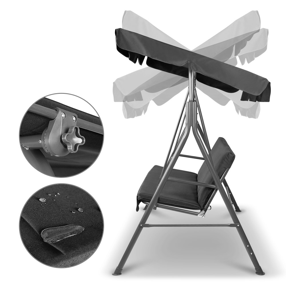 Gardeon Cushioned 3 Seater Swing Chair Multiple Colours view 4