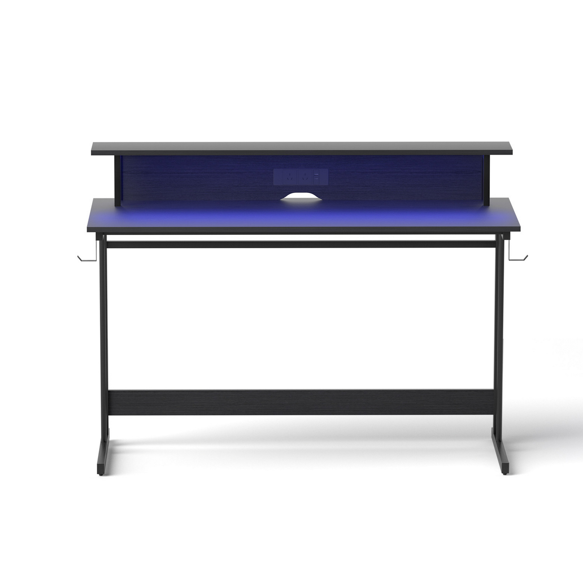 Artiss Gaming Desk with LED Lights and Monitor Shelf 120cm view 3