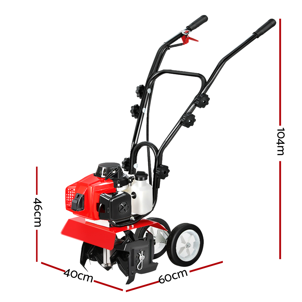 Giantz 63CC Tiller Garden Cultivator 4 Blades view 2