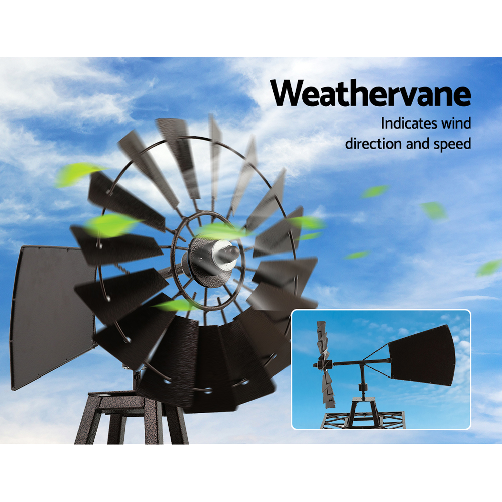 Gardeon 120cm Metal Garden Windmill Ornament view 4