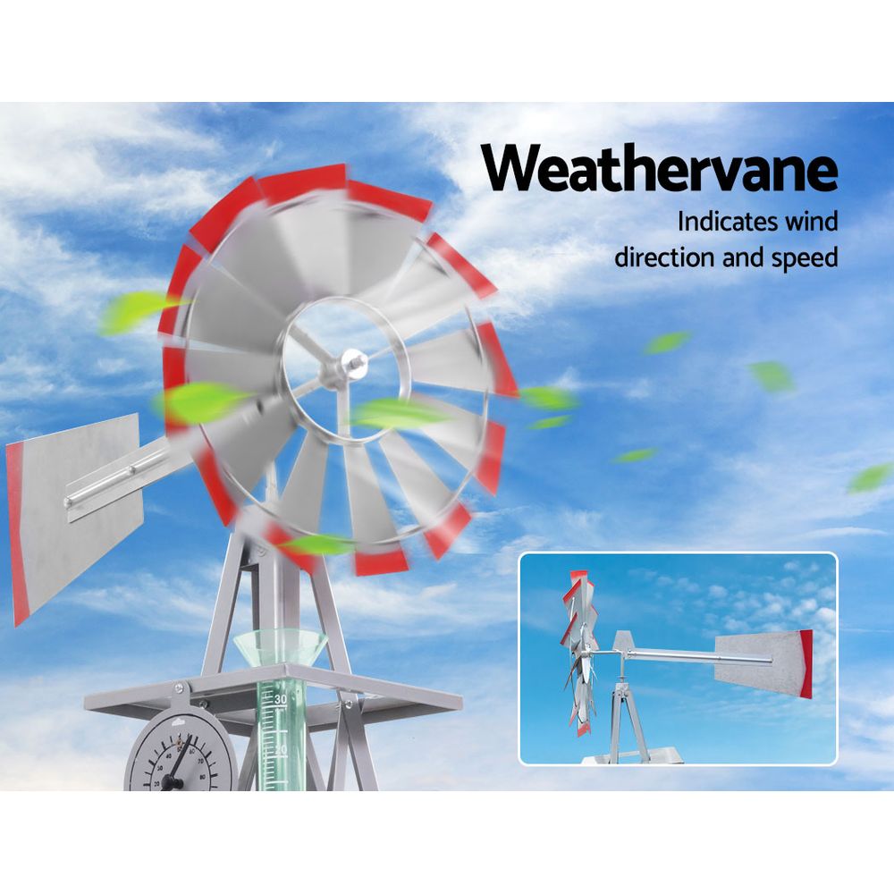 Gardeon 6FT Metal Garden Windmill Ornament view 3