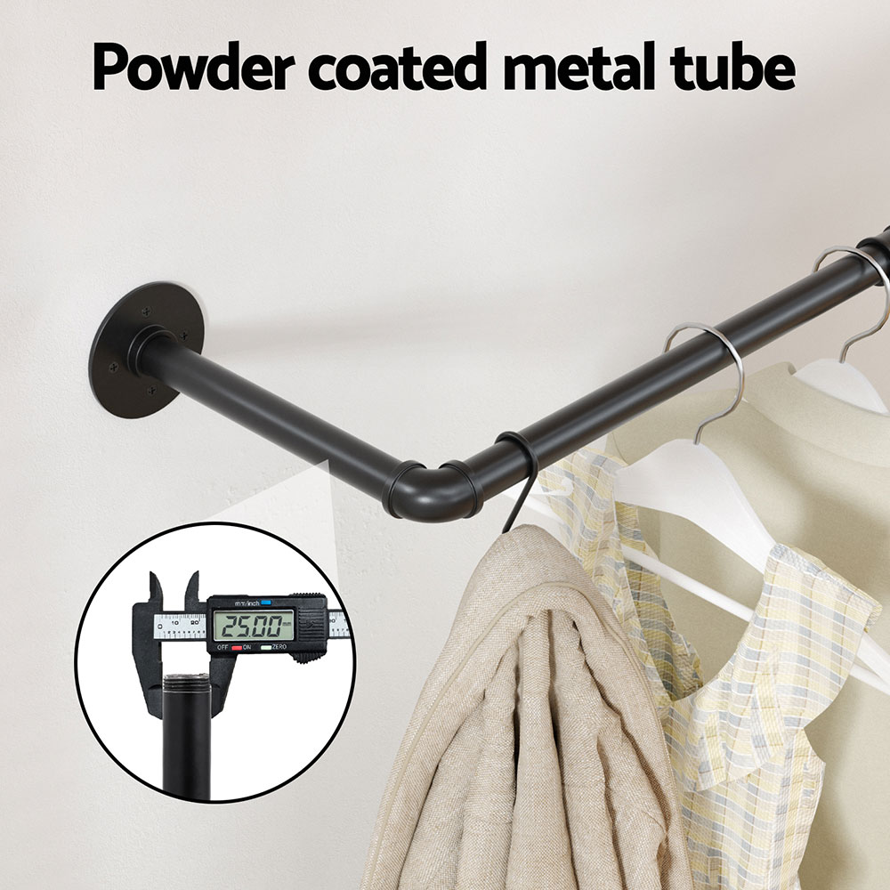 Artiss Wall Mounted Clothes Rack Floating Shelf view 5