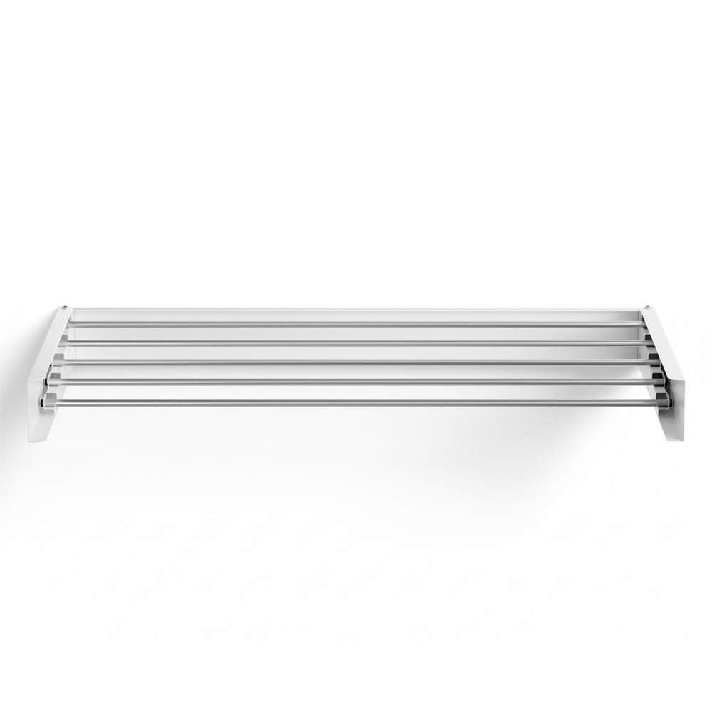 Artiss Wall Mounted Foldable Clothes Rack White view 3