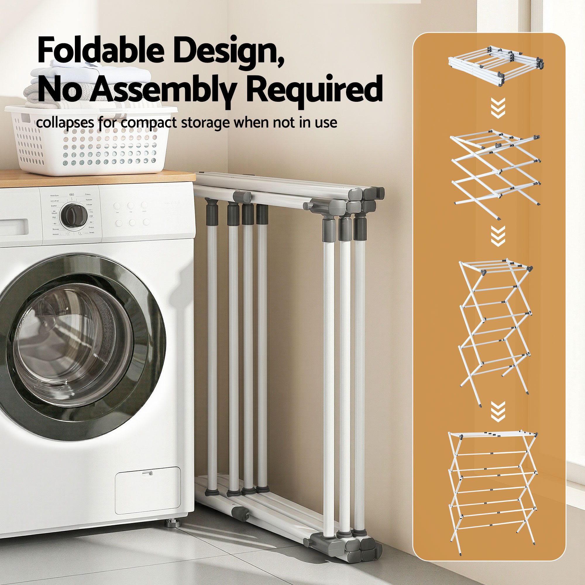 Artiss Foldable Clothes Rack Portable No Assembly view 5