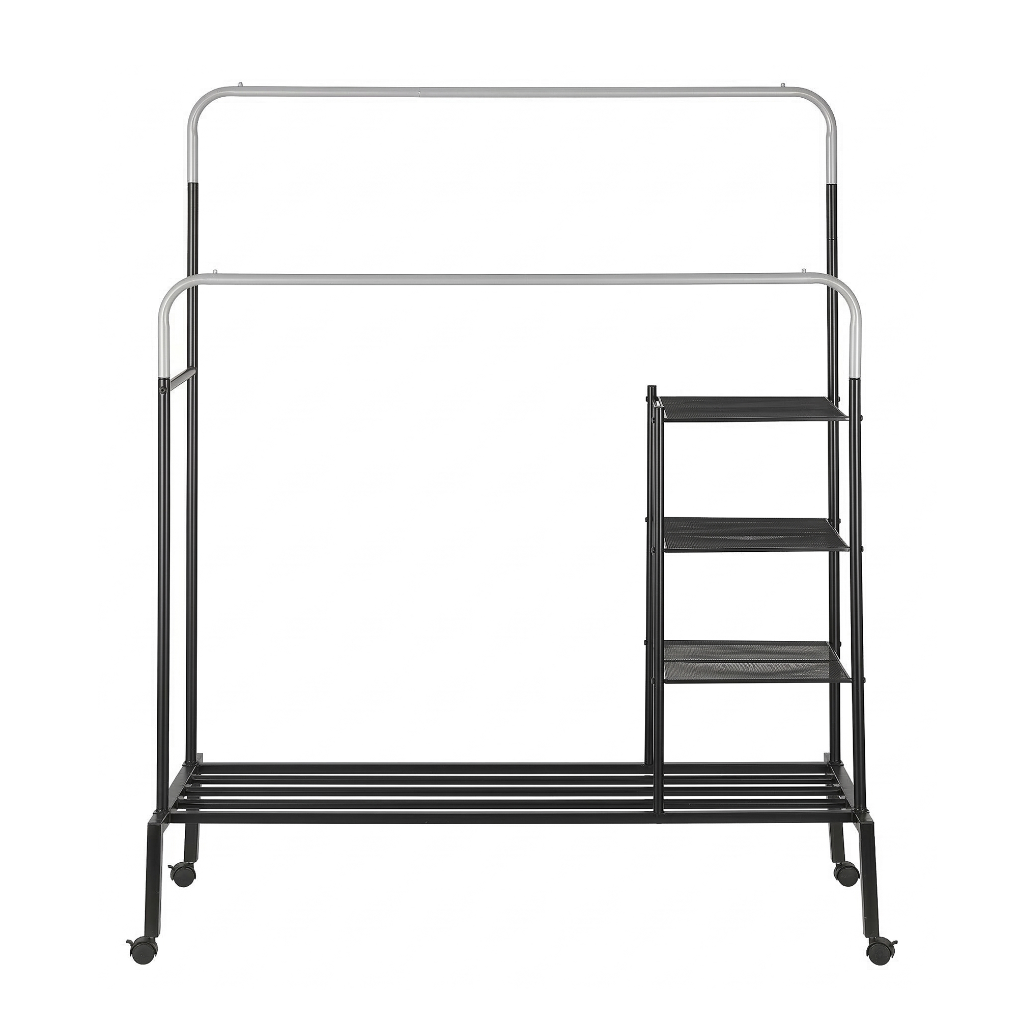 Artiss 4-in-1 Clothes Rack Double Rod Shoe Shelf view 4