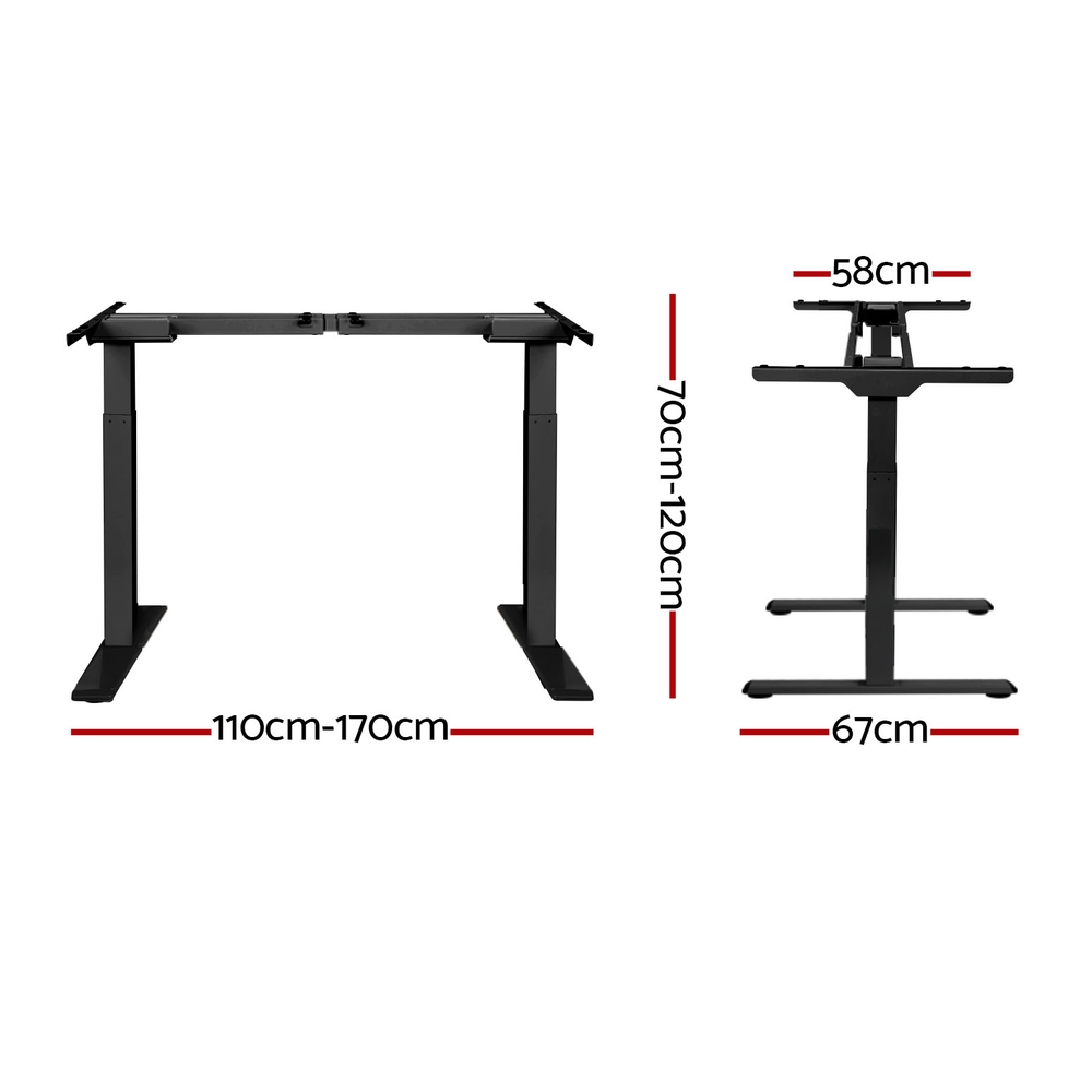 Artiss Motorised Standing Desk Frame in 2 Colours view 2