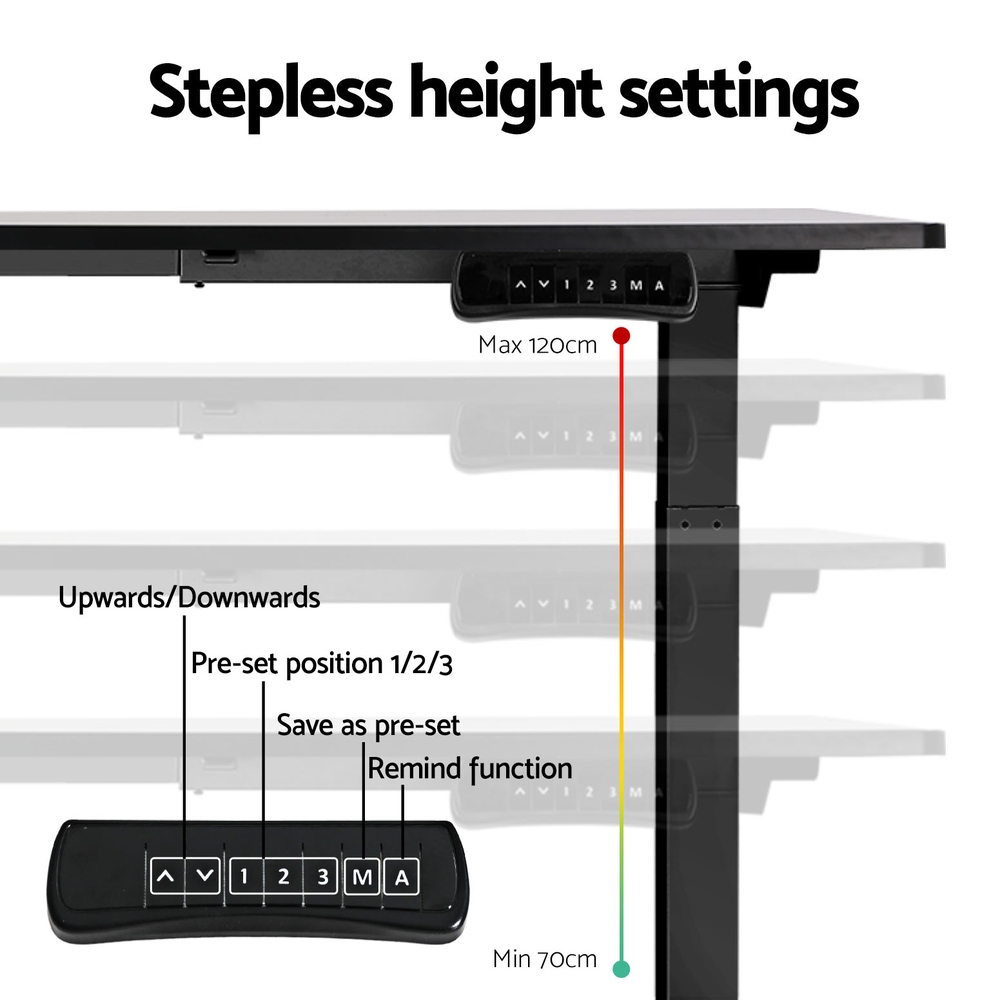 Artiss Motorised Standing Desk Frame in 2 Colours view 4