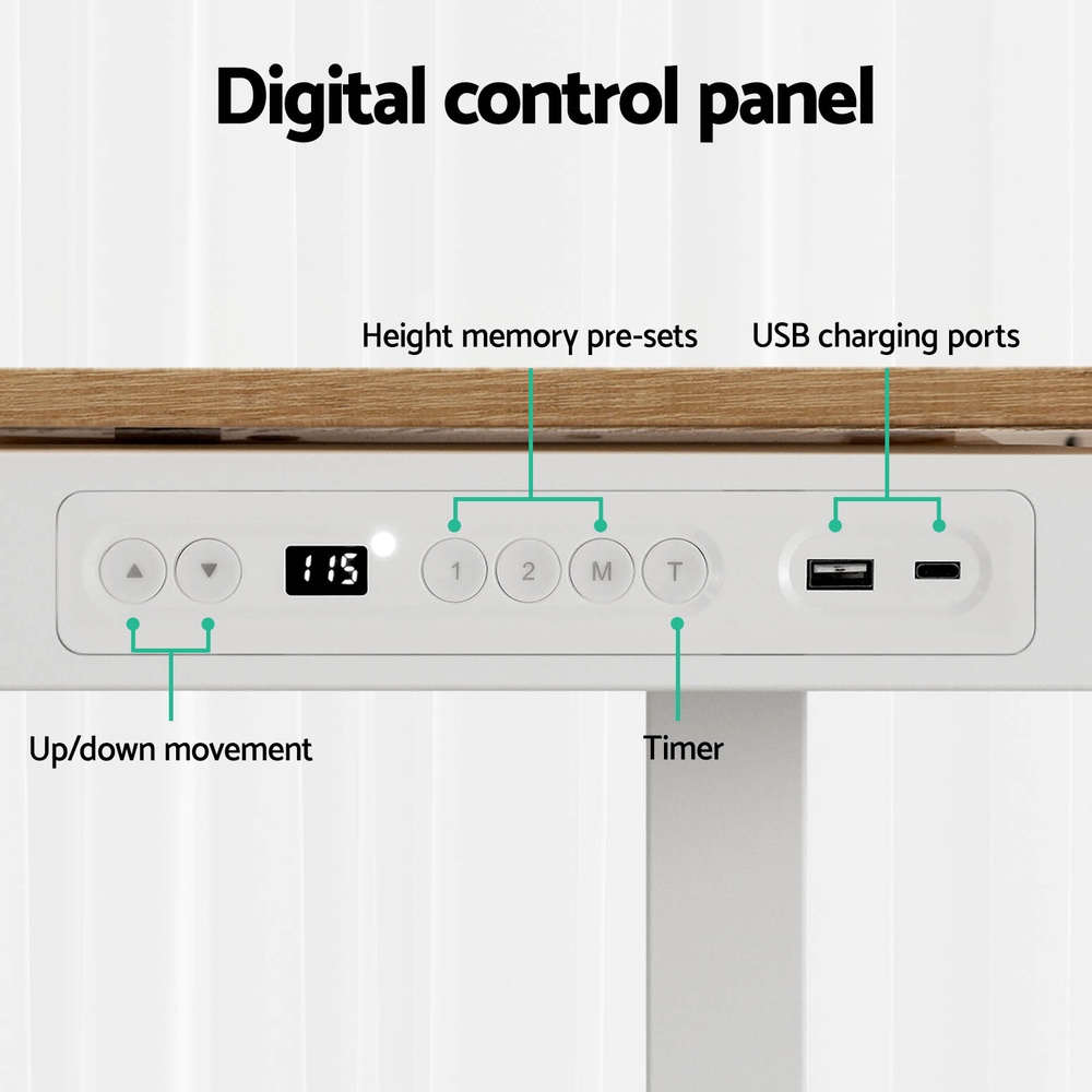 Artiss Motorised Standing Desk with Drawer in 2 Colours view 5