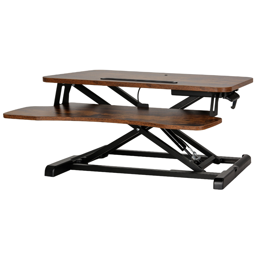 Artiss Standing Desk Riser 80cm Rustic Brown