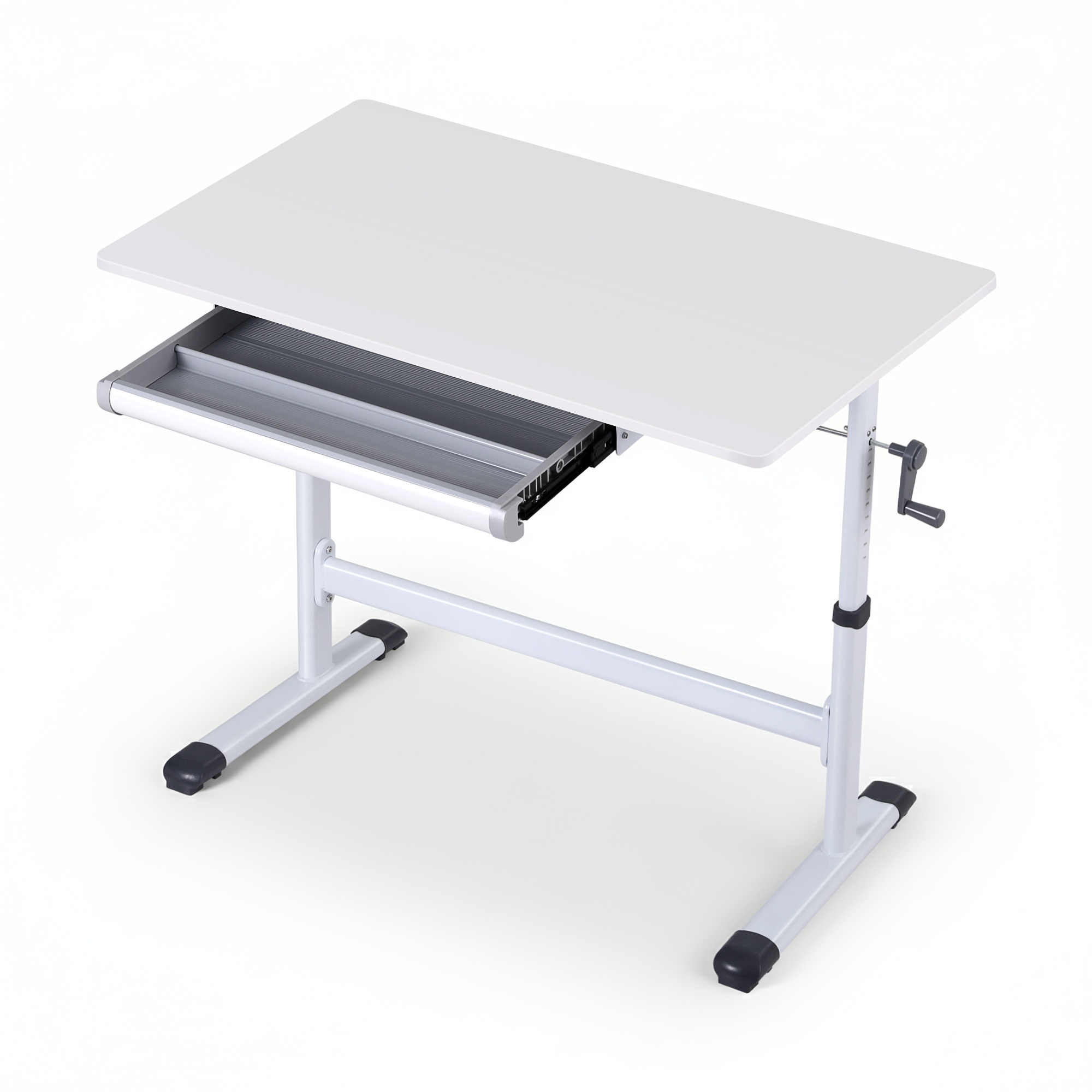Artiss Height Adjustable Standing Desk 100cm White view 2