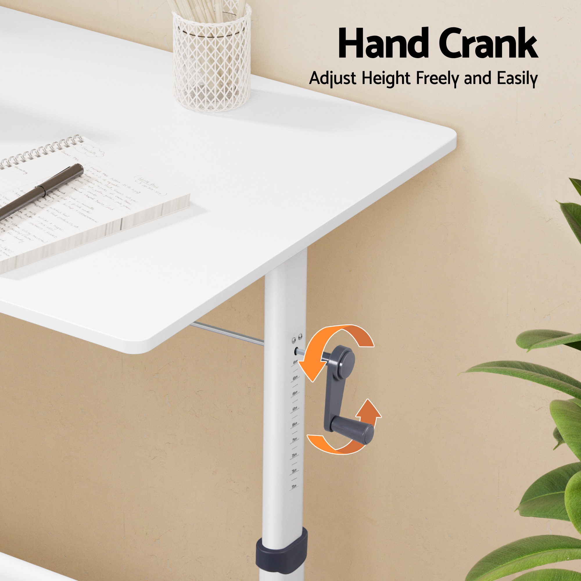 Artiss Height Adjustable Standing Desk 100cm White view 5
