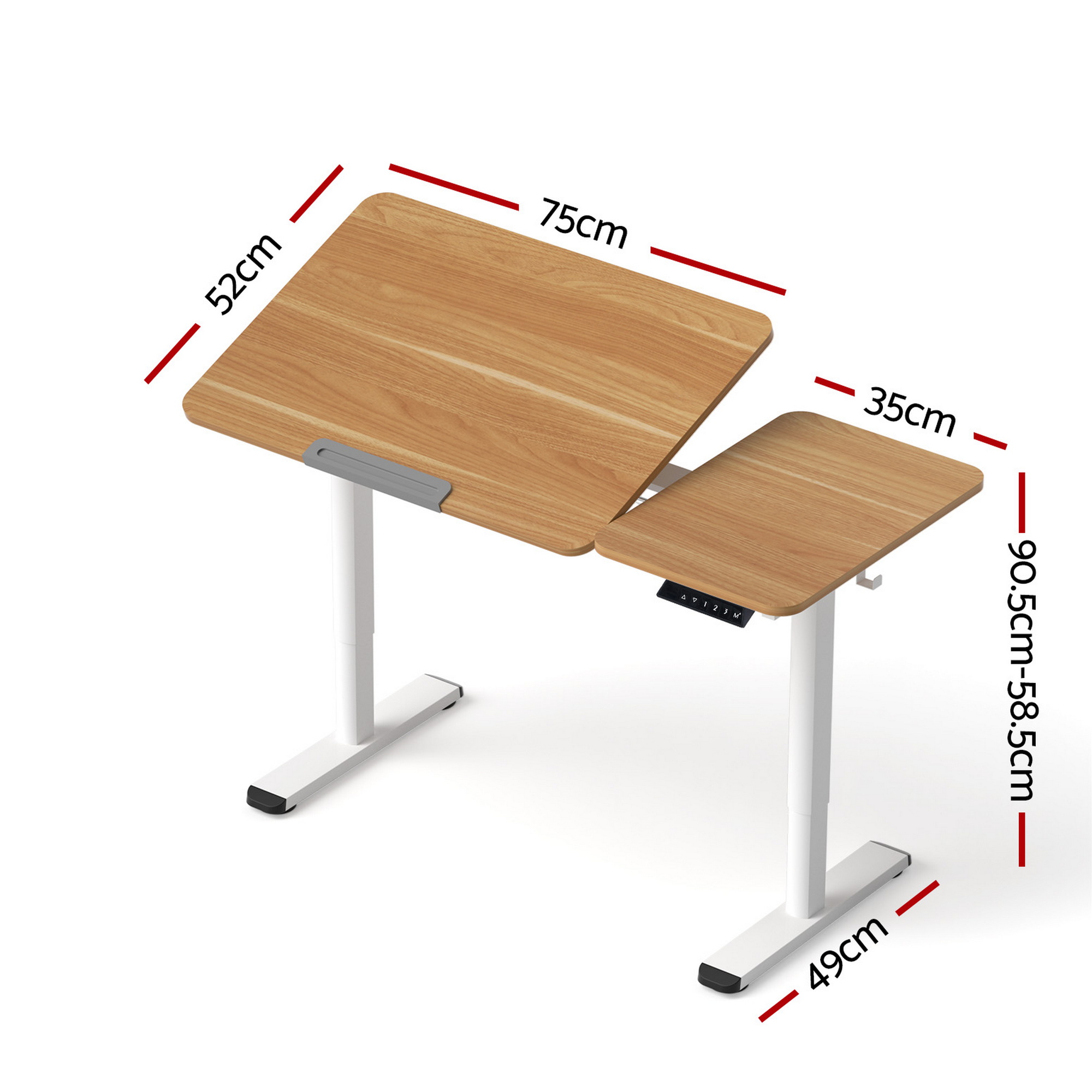 Artiss Electric Standing Desk with Tilting Top Dual Desktop view 2
