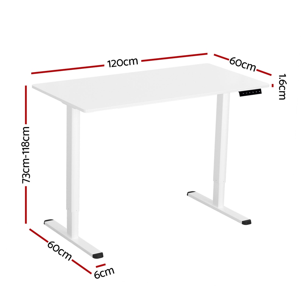 Artiss Electric Standing Desk Sit Stand 120cm Motorised view 2