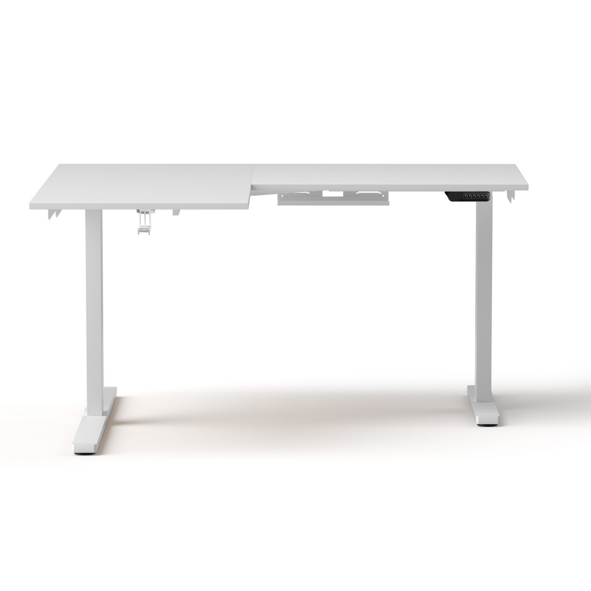 Artiss L Shape Standing Desk Electric Height Adjustable White view 3