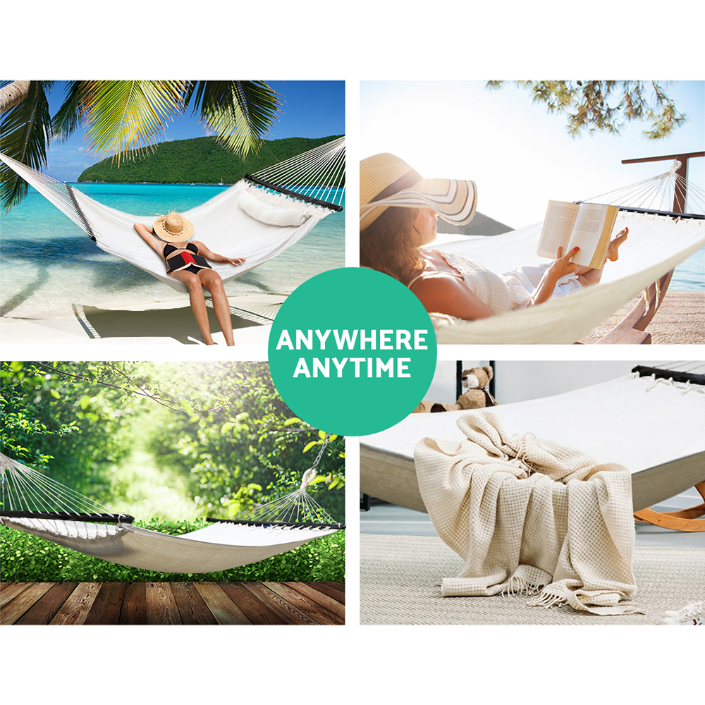 Gardeon 2-Person Hammock Bed Chair with Pillow view 4