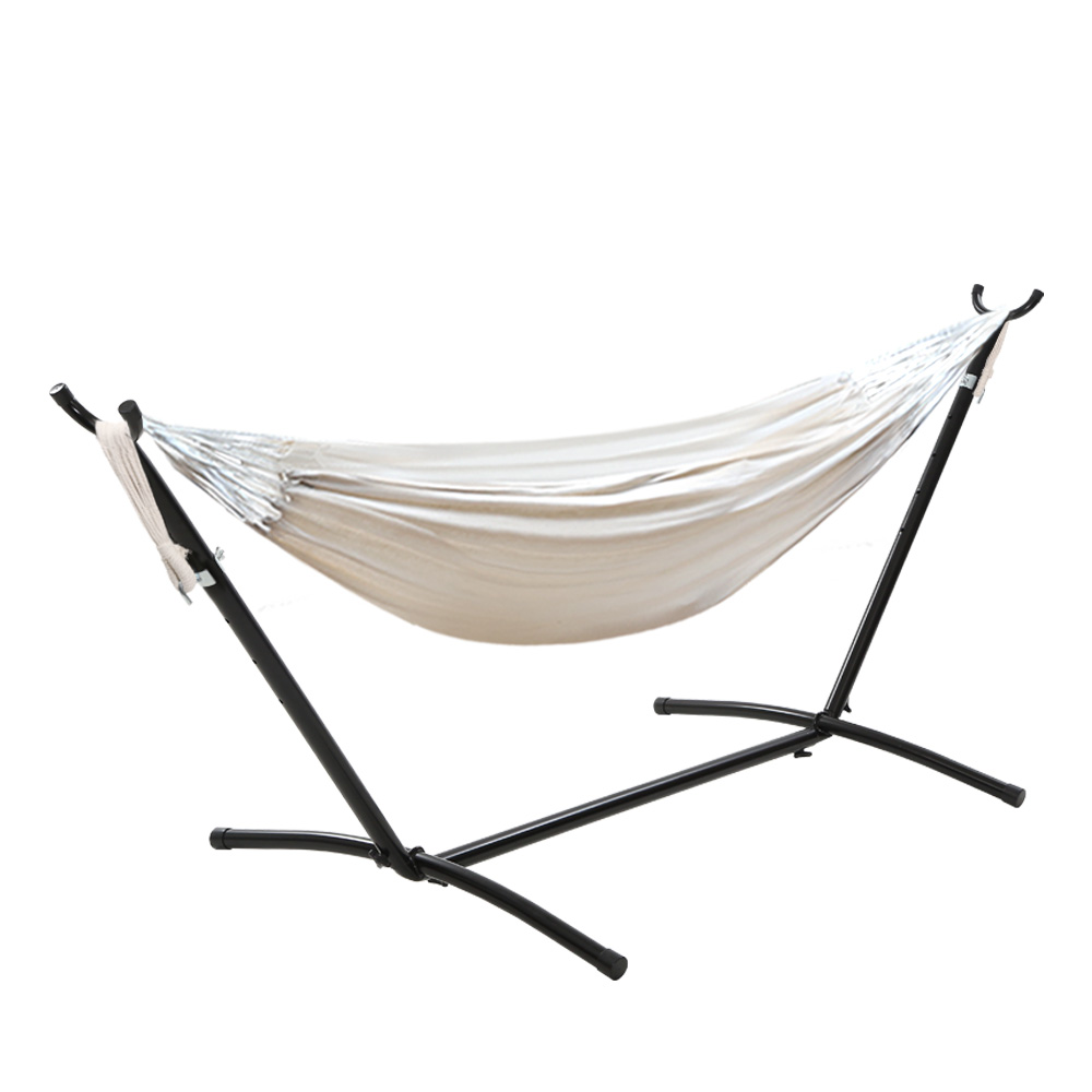 Gardeon Single Cotton Hammock Bed Chair with Stand view 3