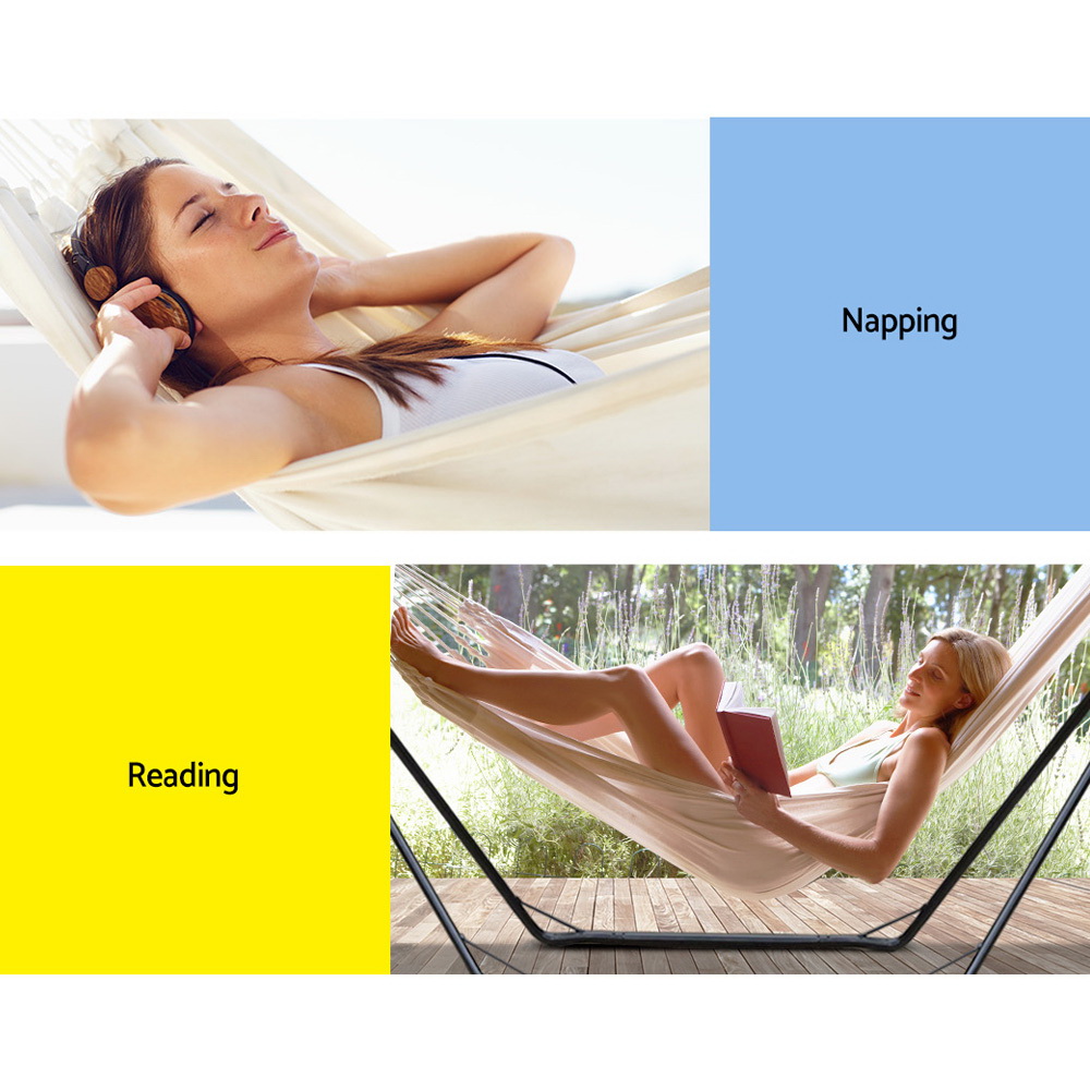 Gardeon Waterproof Hammock Bed with Steel Stand view 3