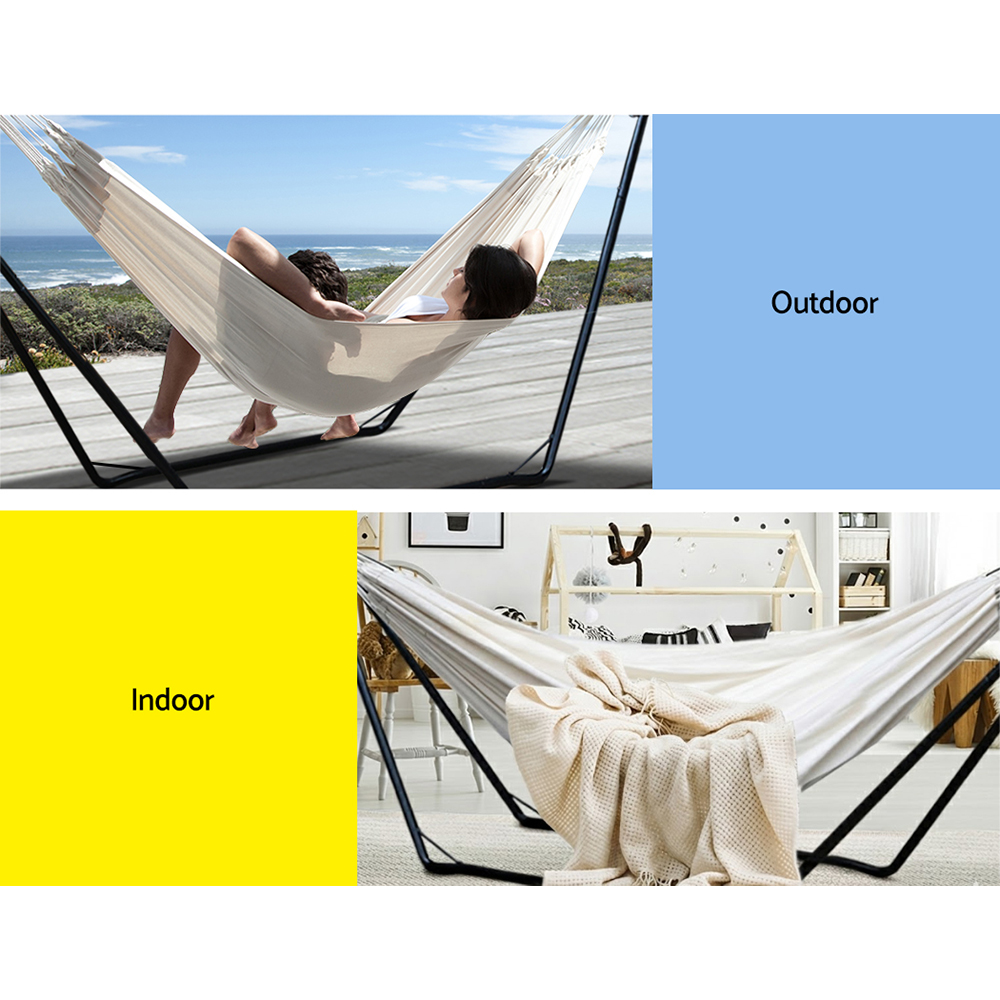 Gardeon Waterproof Hammock Bed with Steel Stand view 4