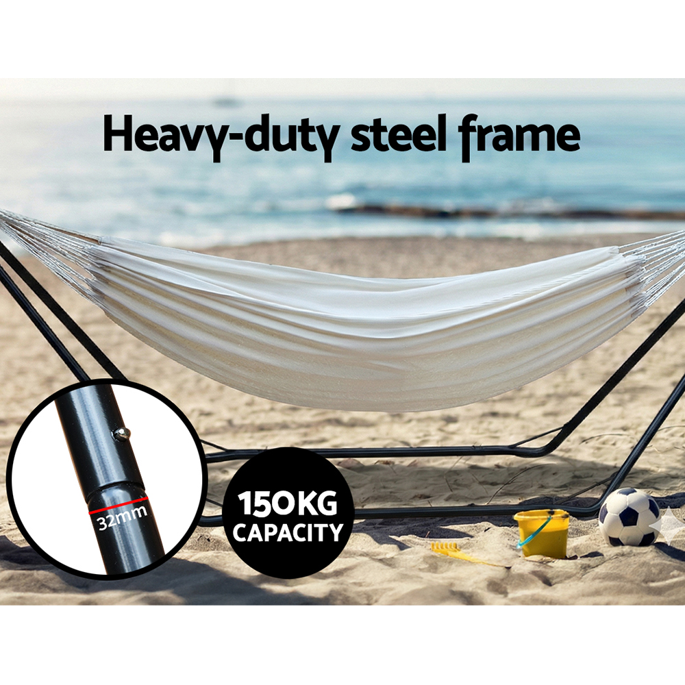 Gardeon Waterproof Hammock Bed with Steel Stand view 5
