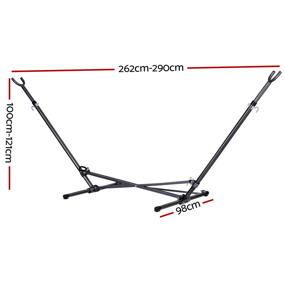 Gardeon Adjustable Steel Hammock Bed Stand, 150kg view 2